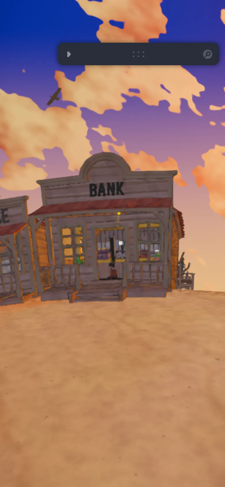 Mint City sur mobile, l'arrivée devant la banque