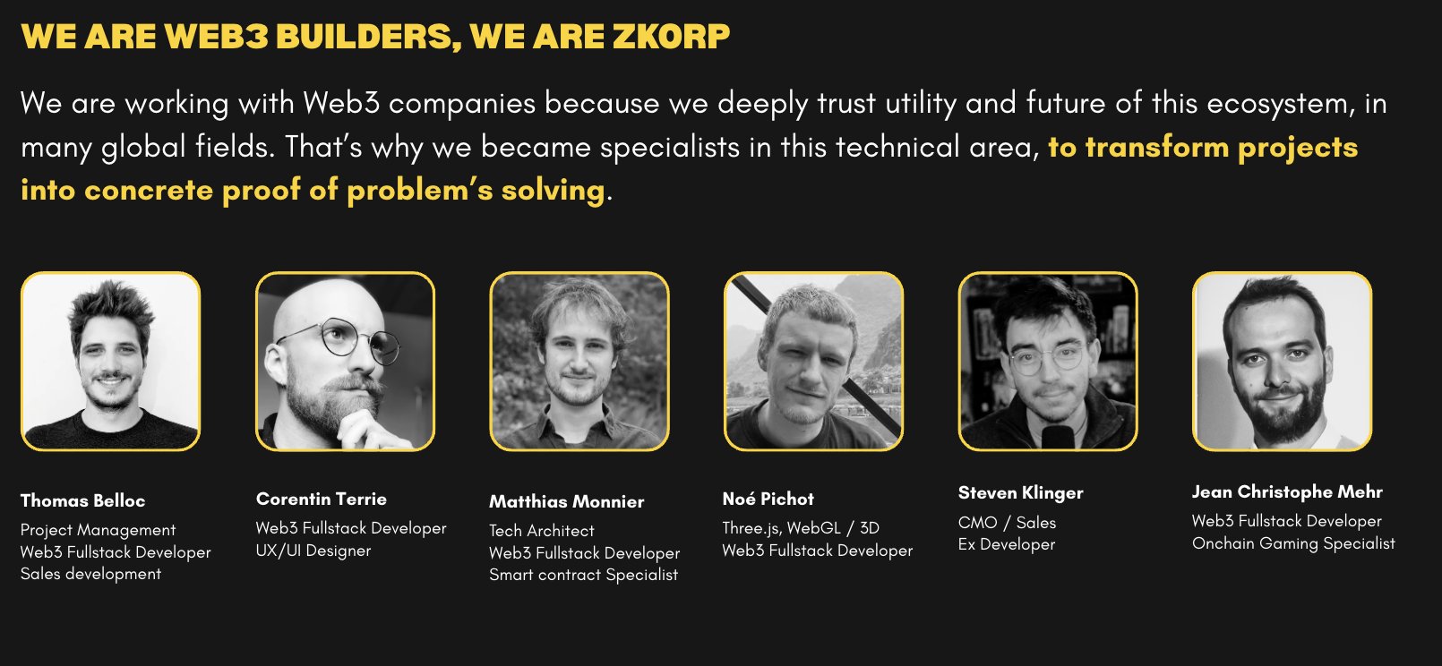 zKorp team message